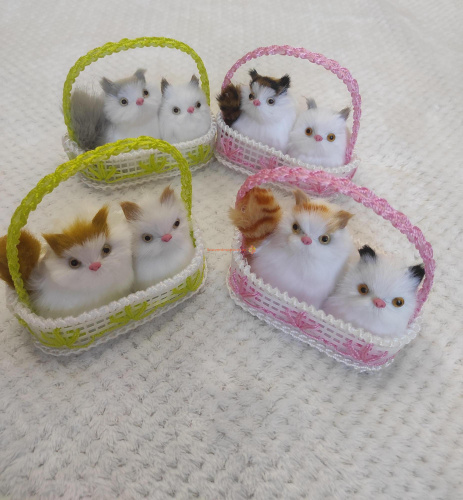 Купить Котики в корзинке со звуком во Закаменске Котики в корзинке со звуком во Закаменске